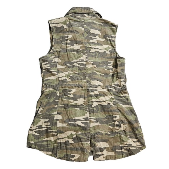 Camouflage Fashion Vest Women’s Medium Full Zip Drawstring Streetwear Gorpcore - Picture 2 of 8
